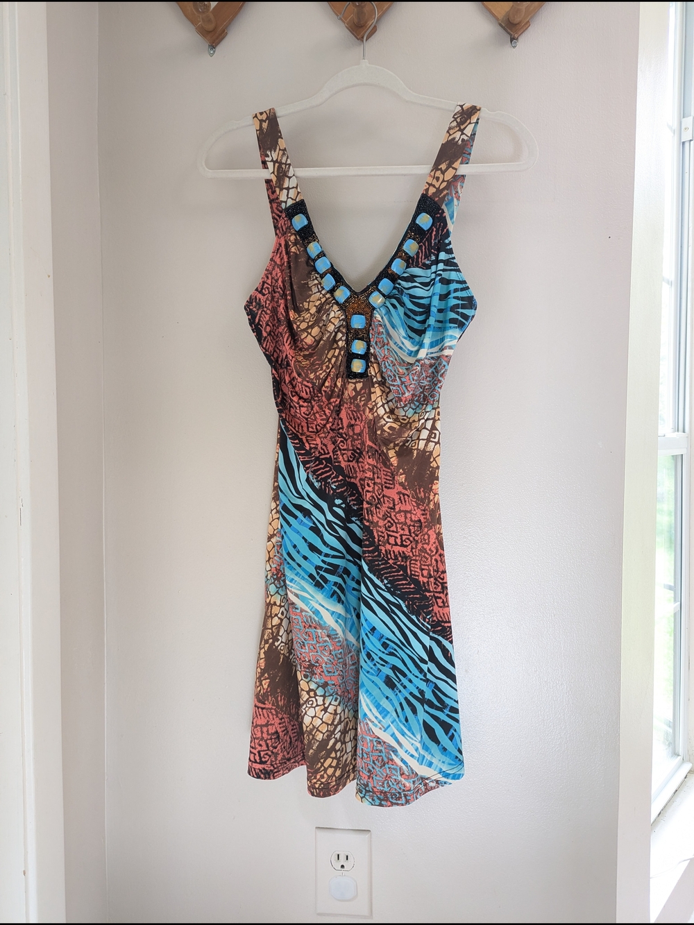 Multicolor Animal Print Dress - M